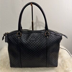 Gucci Guccicima Black Tote Bag medium size VGUC